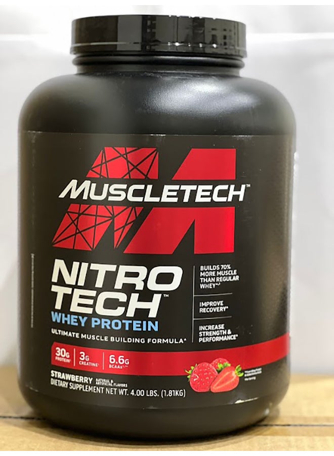 MuscleTech - Nitro Tech Whey Isolate Protein - Strawberry - 1.81 Kg - Image 1