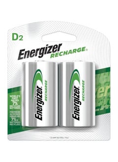 Energizer Energizer Rechargeable D Batteries (Nimh, 2500 Mah)- 2 Count, Silver, Nh50Bp-2 Multicolour  - Image 1