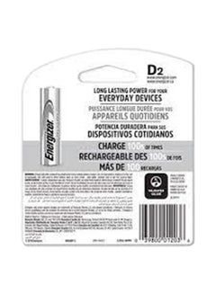 Energizer Energizer Rechargeable D Batteries (Nimh, 2500 Mah)- 2 Count, Silver, Nh50Bp-2 Multicolour  - Image 2