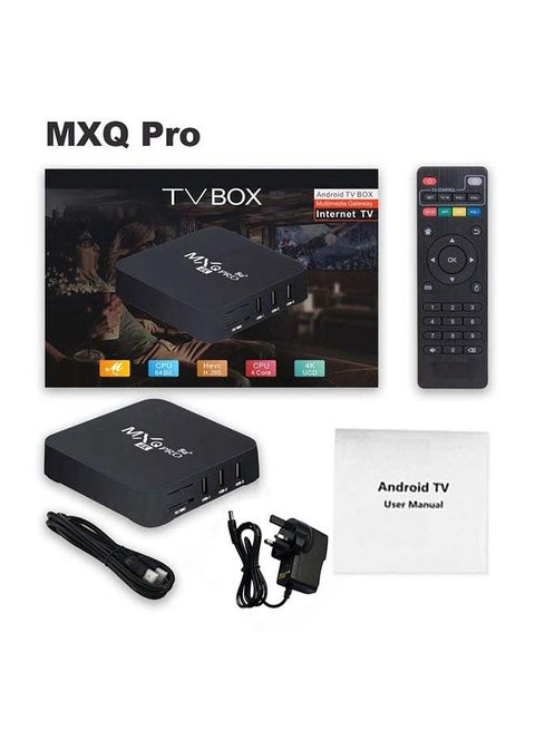 Android TV Box 11.1 (1GB+8GB) 64 Bit 4-Core CPU MXQPro black