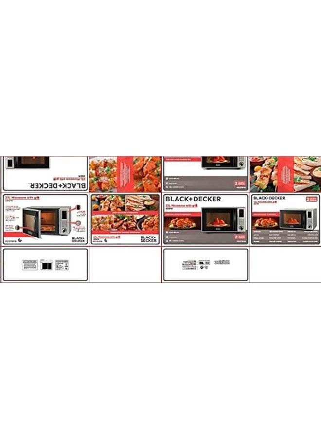 BLACK+DECKER - Microwave Oven With Grill And Defrost Function 23 L 800 W MZ2310PG-B5 White - Image 1