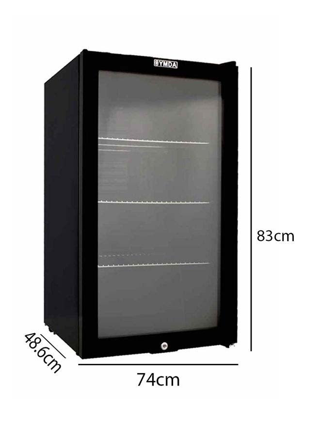Yamada - Mini Glass Door Bottle Cooler Refrigerator 93 L 9000 W YCC110G Black - Image 1