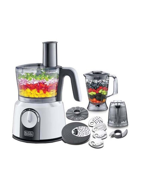 Food Processor 32 Functions 5-in-1 (Blender + Grinder + Dough Maker + Whisker + Food Processor) 1.5 L 1000 W FX1075-B5 White/Black/Grey