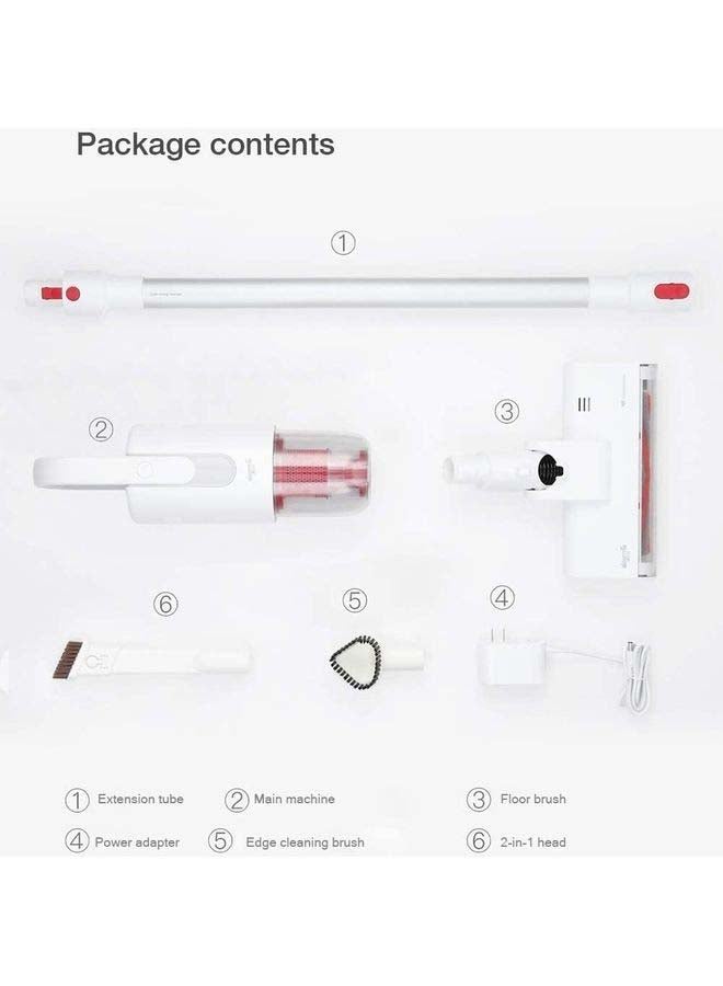 Deerma - Handheld Cordless Vacuum Cleaner Autovertical Stick with Impressive Strong Endurance Suitable for Cleaning Floor, Sofa, Ceiling, Car 160 W VC20 Plus White/Red - Image 1