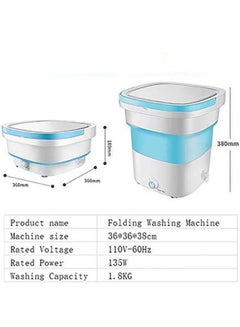 Inder Portable Folding Washing Machine 135 W KPB18-8 Blue/White  - Image 2