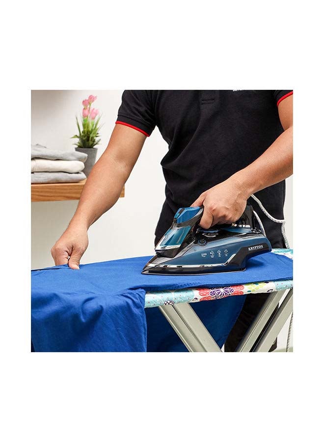 KRYPTON - Ceramic Steam Iron, Stream Rate Of 15g/Min 2800 W KNSI6351 2800 W KNSI6351 Blue&Black - Image 1