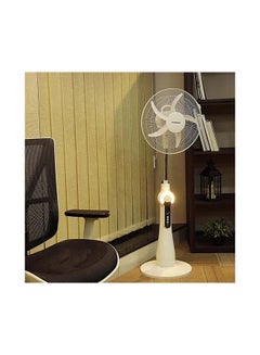 Olsenmark Rechargeable Stand Fan With LED light And Remote Control, 16 Inch 38.0 W OMF1784 White  - Image 2
