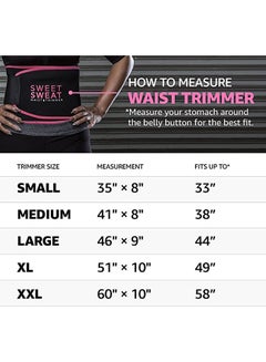 Sweet Sweat Sweet Sweat Waist Trimmer Black & Pink Medium 41x8inch  - Image 4