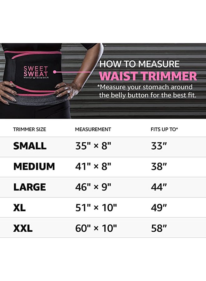 Sweet Sweat Sweet Sweat Waist Trimmer Black & Pink Medium 41x8inch  - Image 4