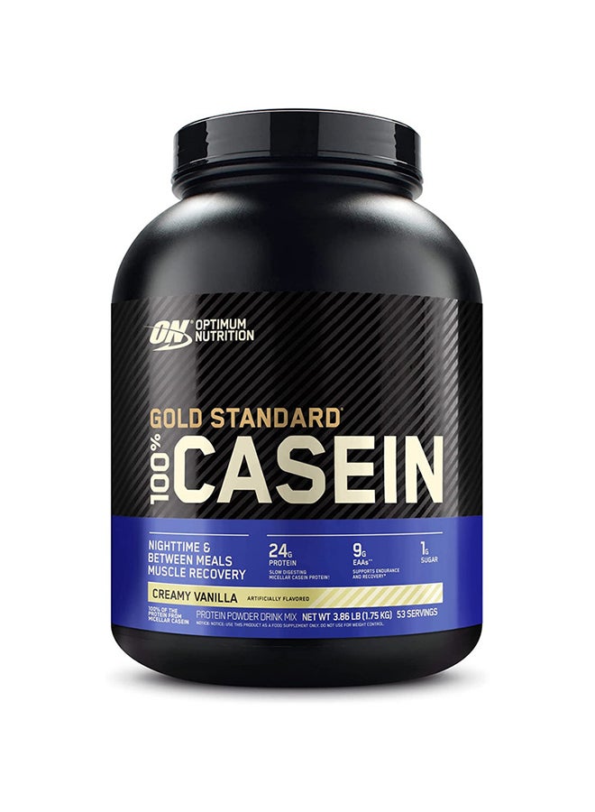 Optimum Nutrition Gold Standard 100% Casein, Creamy Vanilla -53 Servings - 3.86lb - Image 1