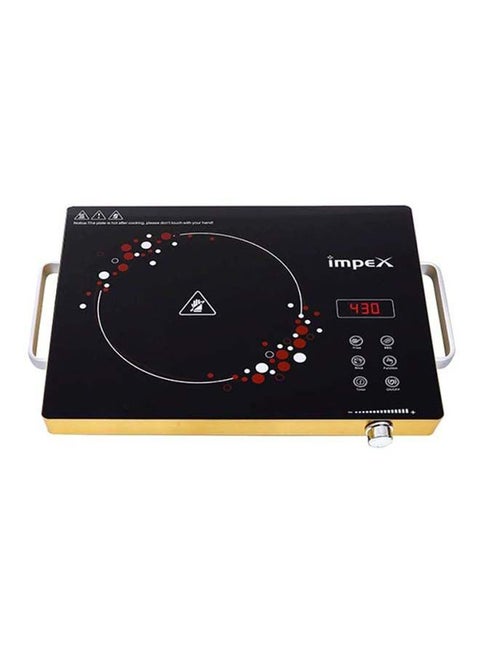 Infrared Induction Cooktop-Touch & Knob Control, Micro Crystal Plate, 4-Digit LED Display, 4-Hour Timer, 8 Power Levels, Various Temperature Levels, Compatible with All Cookware And Over heat protection 2000 W IR 2703 Black