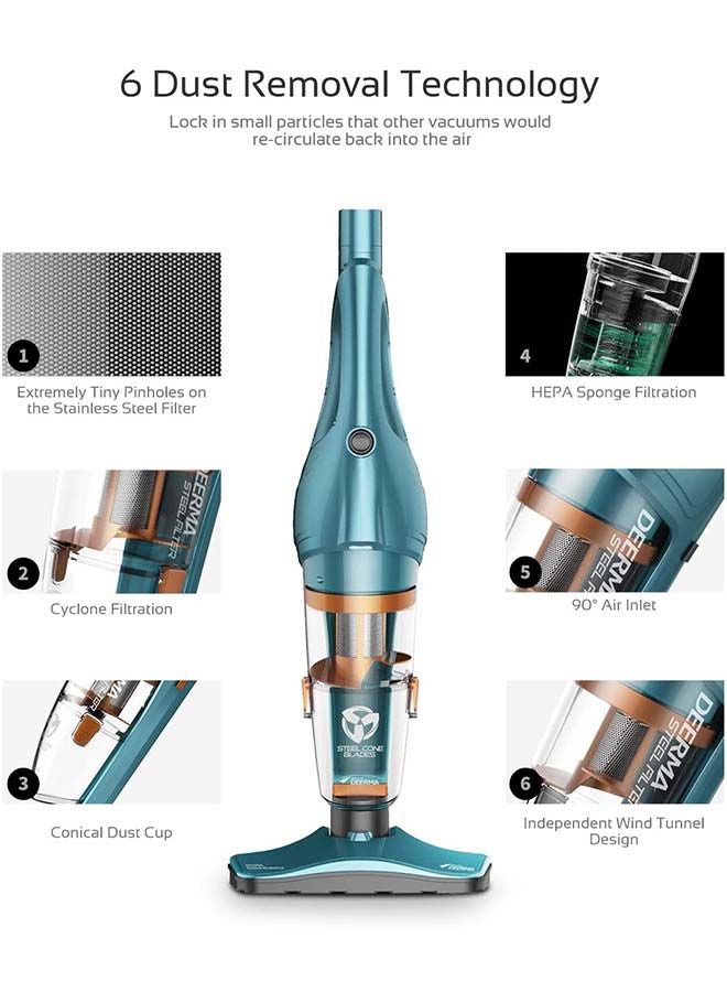 ديرما مكنسة كهربائية بتصميم محمول وخفيف للغاية 600 W DEM-DX900 أزرق / فضي - Image 3