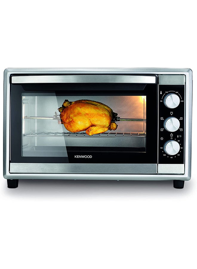 KENWOOD - Oven Toaster Grill Large Capacity Double Glass Door Multifunctional With Rotisserie And Convection Function For Grilling, Toasting, Broiling, Baking, Defrosting MOM70 70 L 2200 W MOM70.000SS Silver - Image 1