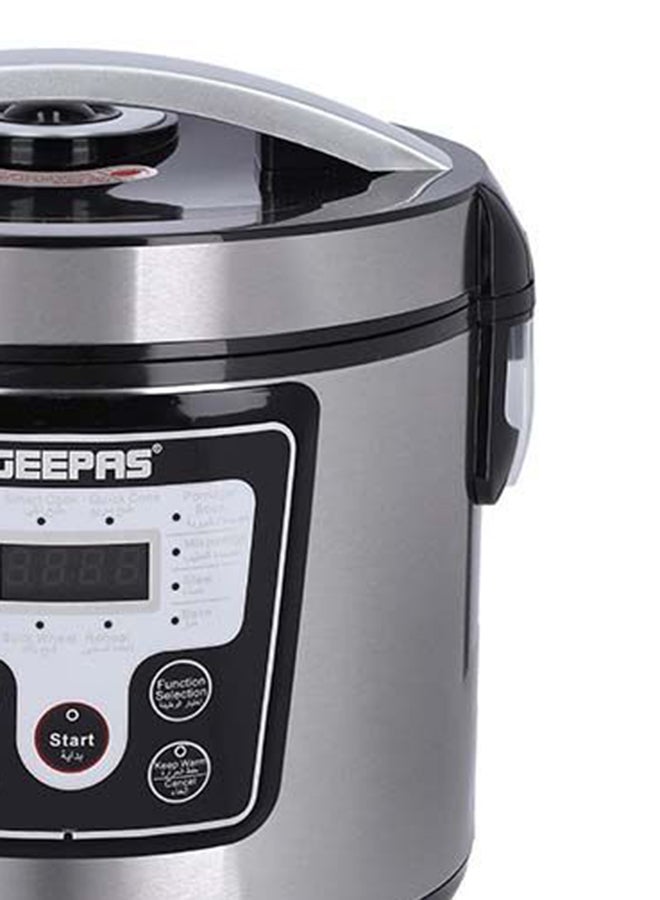GEEPAS - Digital Multi Cooker With 12 Multi Cooking Program Including LED Display Hard and Quality Non-Stick Inner Pot Digital control 1.8 L 700 W GMC35031 Silver/Black - Image 1