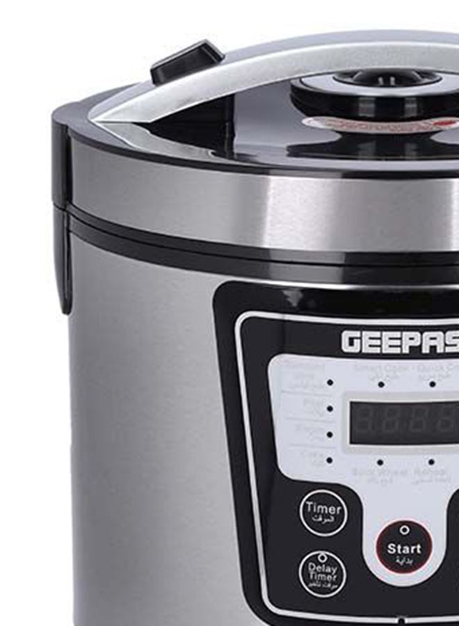 GEEPAS - Digital Multi Cooker With 12 Multi Cooking Program Including LED Display Hard and Quality Non-Stick Inner Pot Digital control 1.8 L 700 W GMC35031 Silver/Black - Image 1