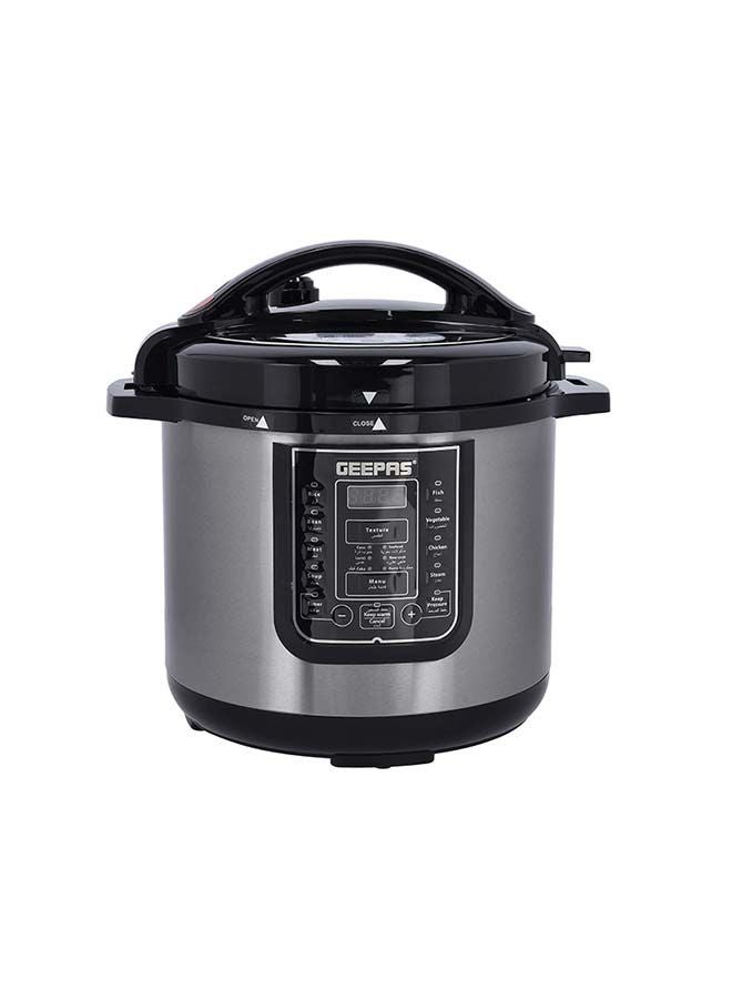 GEEPAS - Digital Multi Cooker | 4 digital LED display|14 14 Smart Cooking Programs With One Touch , Auto Shut off Function | Ideal for Rice Meat bean vegetable Soup |Detachable Inner Lid 12.0 L 1600.0 W GMC35030 Silver/Black - Image 1