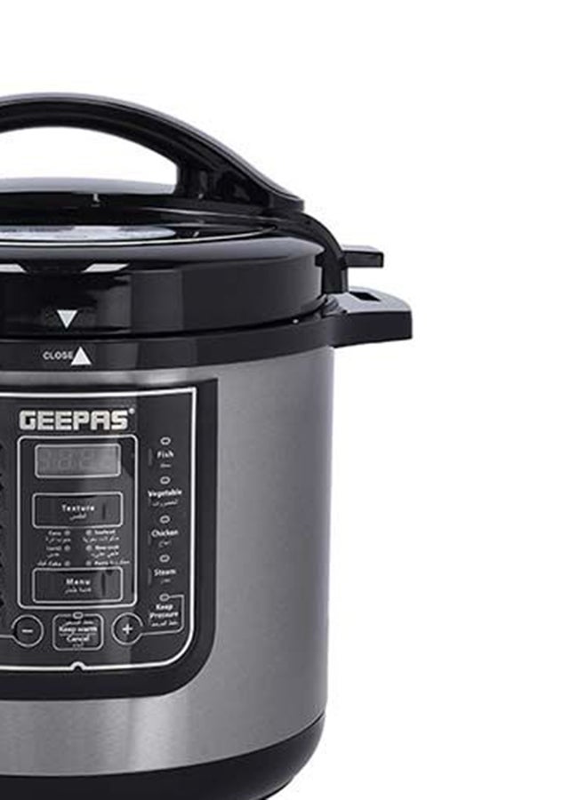 GEEPAS - Digital Multi Cooker | 4 digital LED display|14 14 Smart Cooking Programs With One Touch , Auto Shut off Function | Ideal for Rice Meat bean vegetable Soup |Detachable Inner Lid 12.0 L 1600.0 W GMC35030 Silver/Black - Image 1