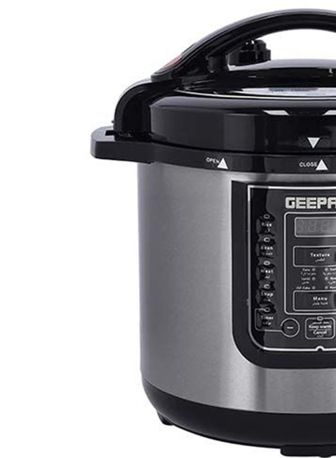 GEEPAS - Digital Multi Cooker | 4 digital LED display|14 14 Smart Cooking Programs With One Touch , Auto Shut off Function | Ideal for Rice Meat bean vegetable Soup |Detachable Inner Lid 12.0 L 1600.0 W GMC35030 Silver/Black - Image 1