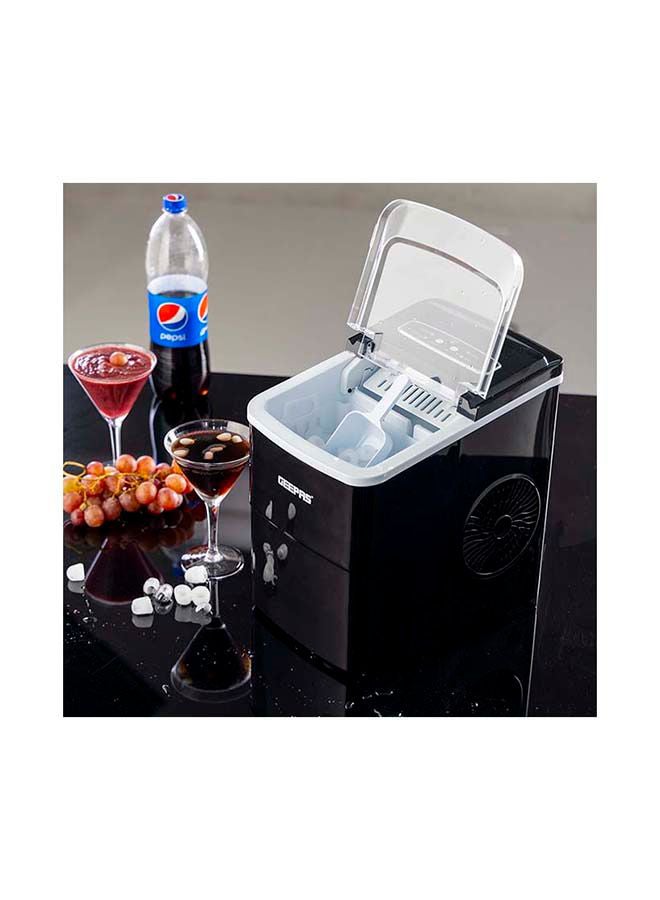 GEEPAS - Portable Automatic Ice Maker, 2 Size Ice Cubes,| Quiet Ice Maker with Ice Container, Shovel for Home/ Kitchen/ Office/ Restaurant/ Bar 2.0 L 240.0 W GIM63047 Black - Image 1