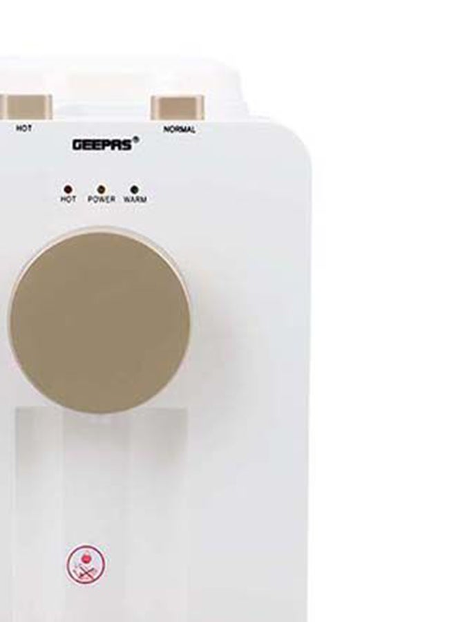 GEEPAS - Hot & Normal Water Dispenser - Stainless Steel Tank Top Loading with 2 Taps  Ideal for Home/Office/Shop & More GWD17032 White - Image 1
