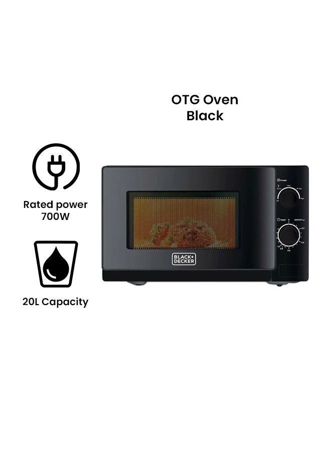 BLACK+DECKER - Microwave Oven With Defrost Function 20 L 700 W MZ2020P-B5 Black/Silver - Image 1