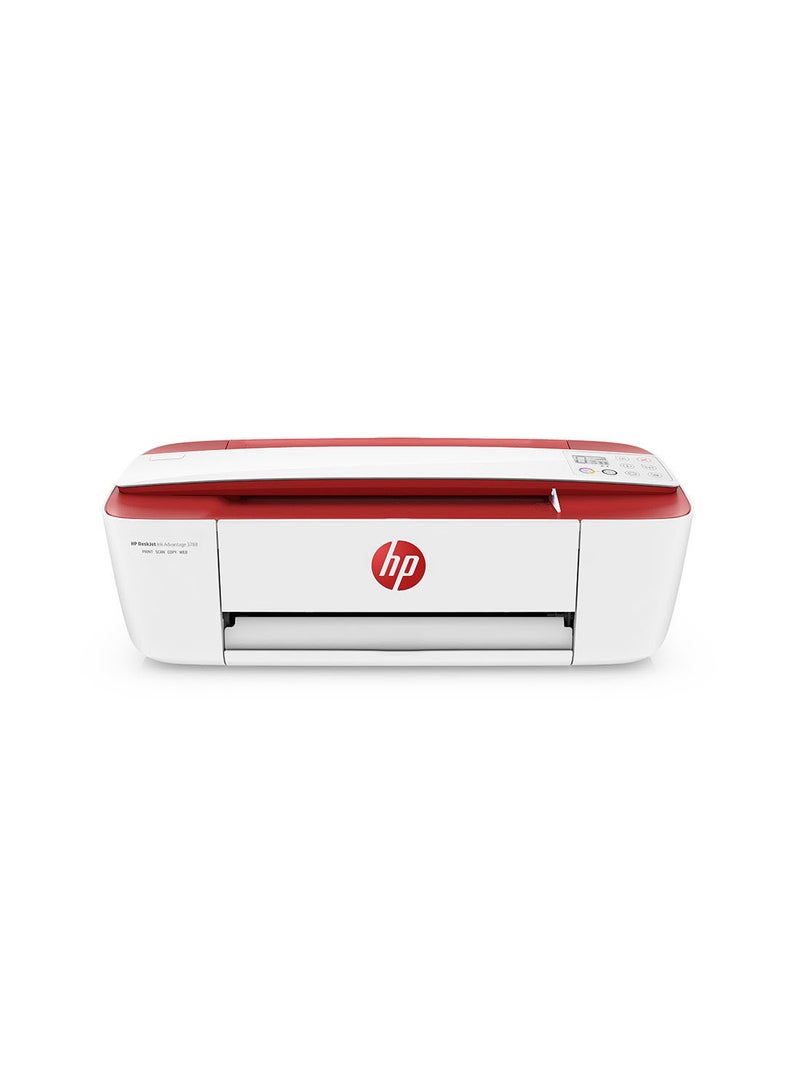 HP - DeskJet Ink Advantage 3788 Wireless, Print, Copy, Scan All-in-One Printer  - Red [T8W49C] Red/White - Image 1