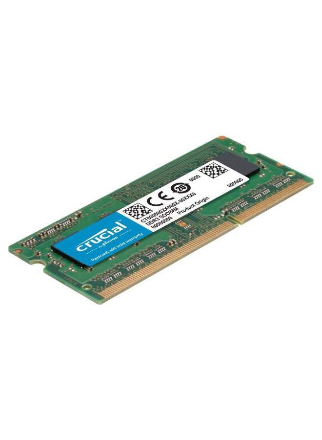 crucial - 8GB Single DDR3 1600MT/s Notebook RAM Memory (CT102464BF160B) Green - Image 1