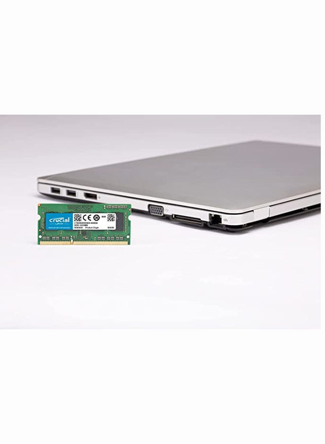crucial - 8GB Single DDR3 1600MT/s Notebook RAM Memory (CT102464BF160B) Green - Image 1