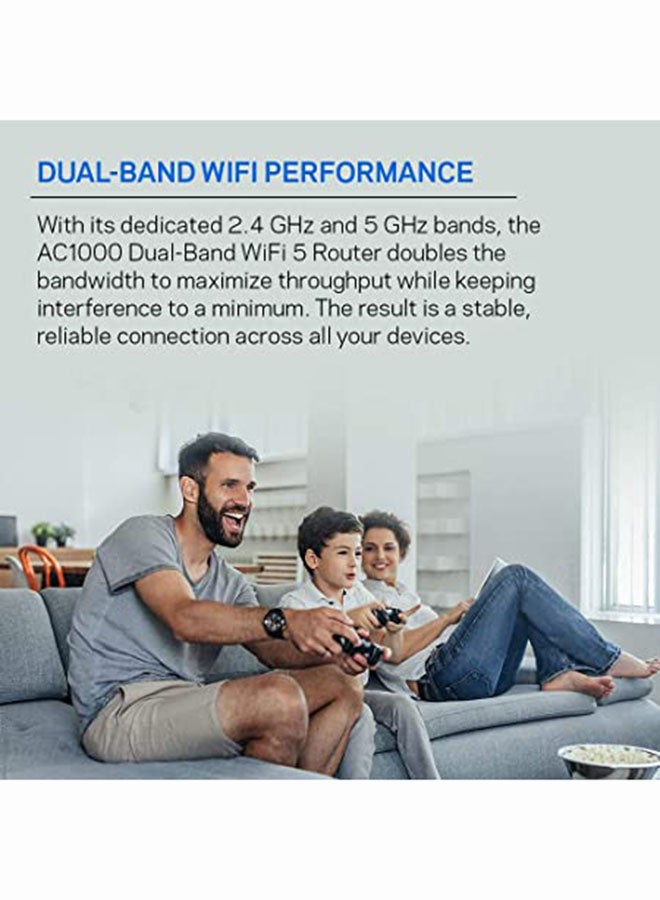 LINKSYS - AC1200 Dual-Band Wifi 5 Router With 4 Fast Ethernet Ports And 2 Antennas Black - Image 1