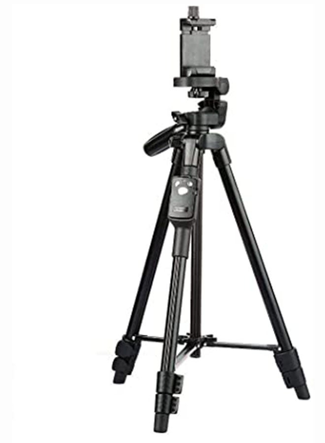 VCT-5208 Portable Tripod Stand With Remote Shutter Black 