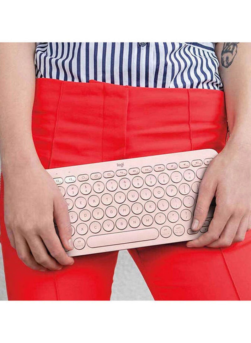 K380 Wireless Multi-Device Keyboard Language  For Windows, Apple iOS/TV, Android Or Chrome US English Pink