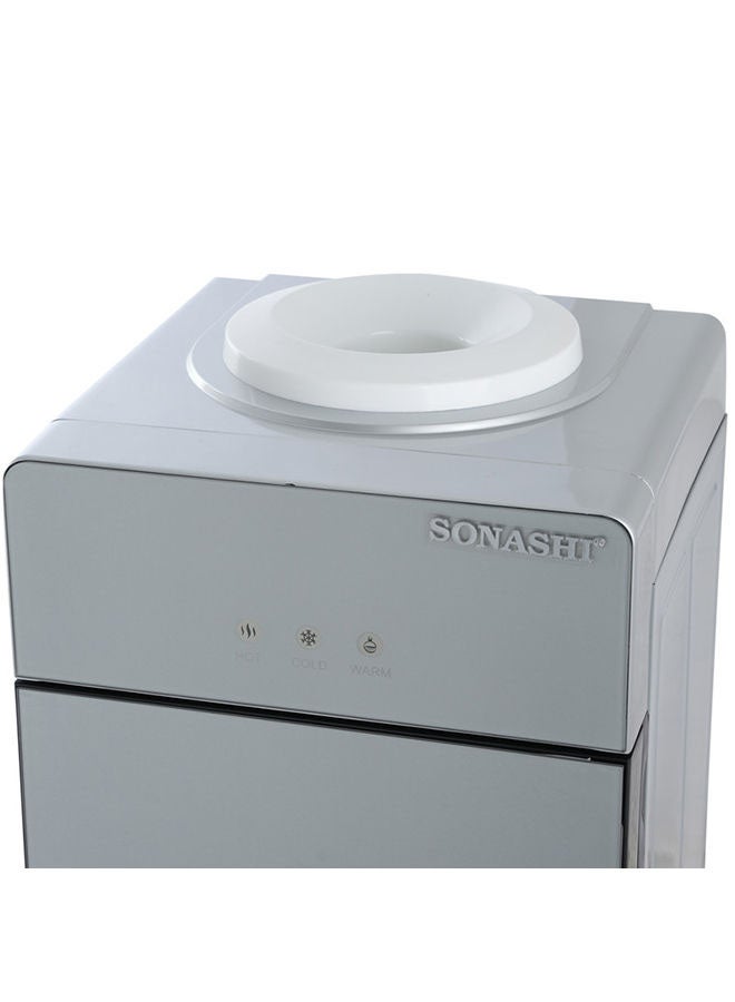 SONASHI 2 Tap Hot & Cold Free Standing Water Dispenser - With Asbeila Compressor, Refrigerator Cabinet and LED Light Indicator | Perfect For Home And Office SWD-54 Silver  - Image 2