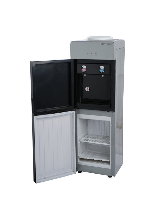 SONASHI 2 Tap Hot & Cold Free Standing Water Dispenser - With Asbeila Compressor, Refrigerator Cabinet and LED Light Indicator | Perfect For Home And Office SWD-54 Silver  - Image 3