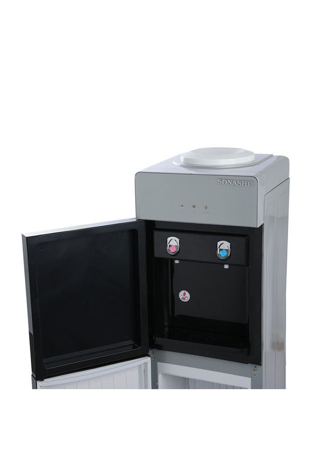 SONASHI 2 Tap Hot & Cold Free Standing Water Dispenser - With Asbeila Compressor, Refrigerator Cabinet and LED Light Indicator | Perfect For Home And Office SWD-54 Silver  - Image 4