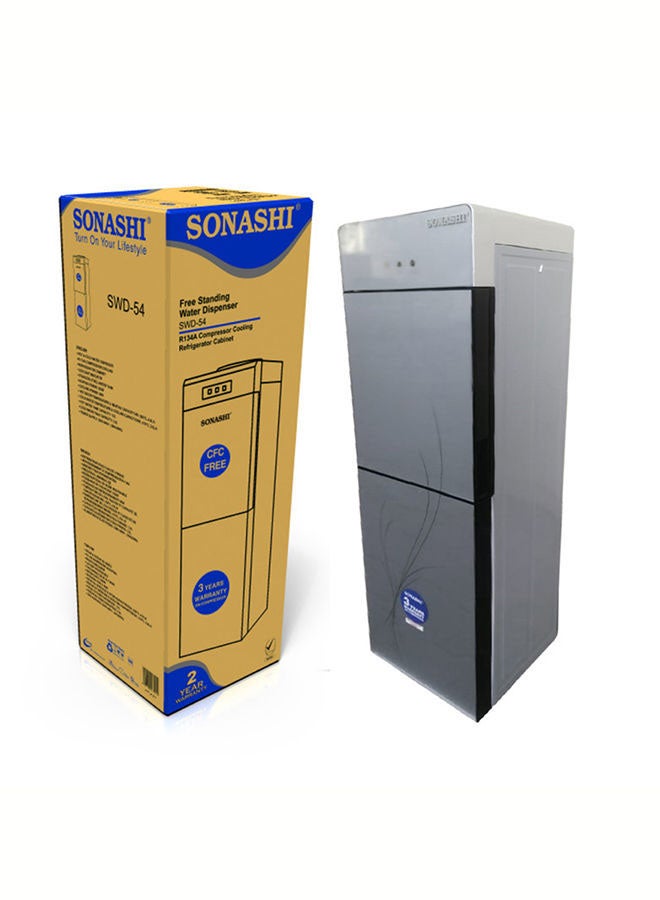 SONASHI 2 Tap Hot & Cold Free Standing Water Dispenser - With Asbeila Compressor, Refrigerator Cabinet and LED Light Indicator | Perfect For Home And Office SWD-54 Silver  - Image 5
