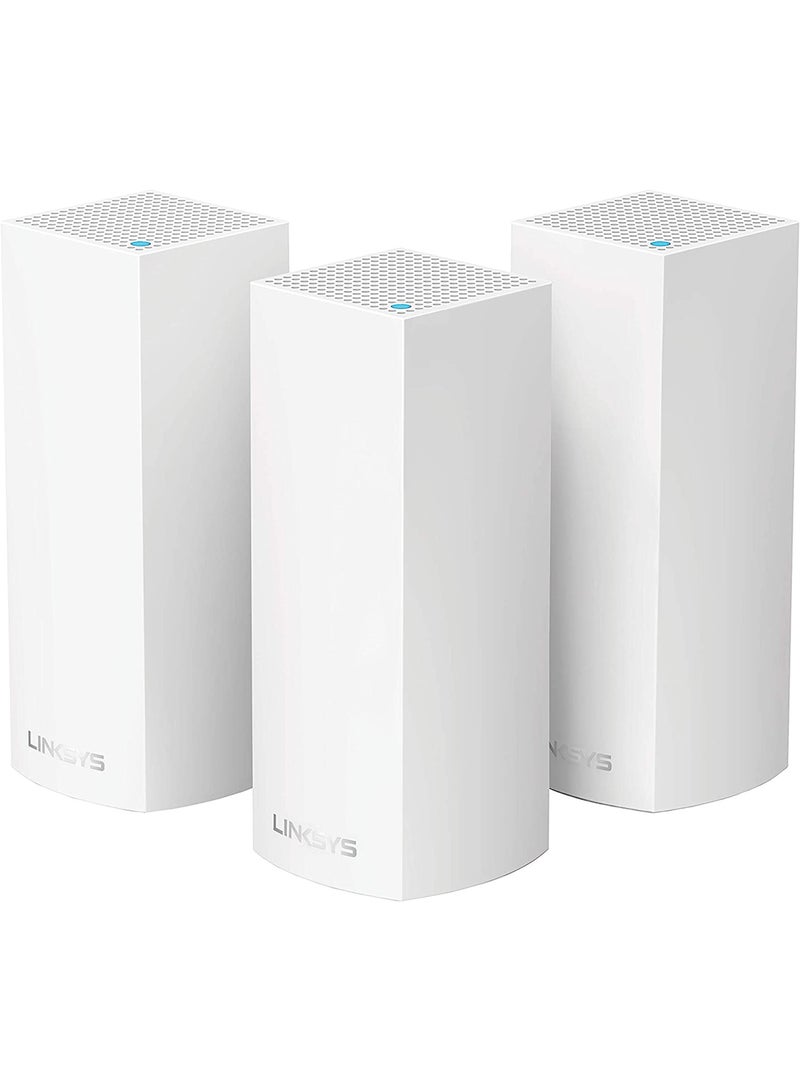 LINKSYS - WHW0303 Velop WiFi 5 Tri-Band Whole Home Mesh Wi-Fi System (AC6600 Wi-Fi Router/Wi-Fi Extender for Seamless Coverage, Parental Controls, 3-Pack, Covers Up to 6,000 sq ft) White - Image 1