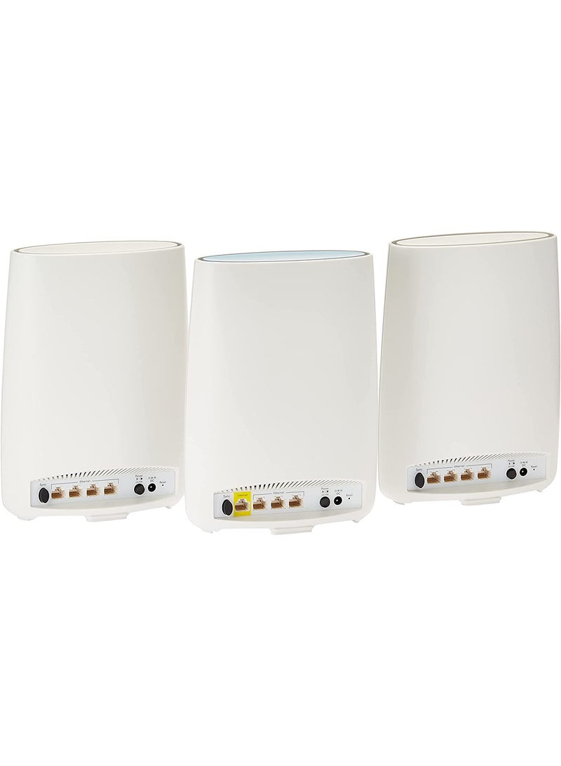 NETGEAR - RBK53S-100UKS Orbi Whole Home Mesh Wifi System With Advanced Cyber Threat Protection, 3-Pack White - Image 1