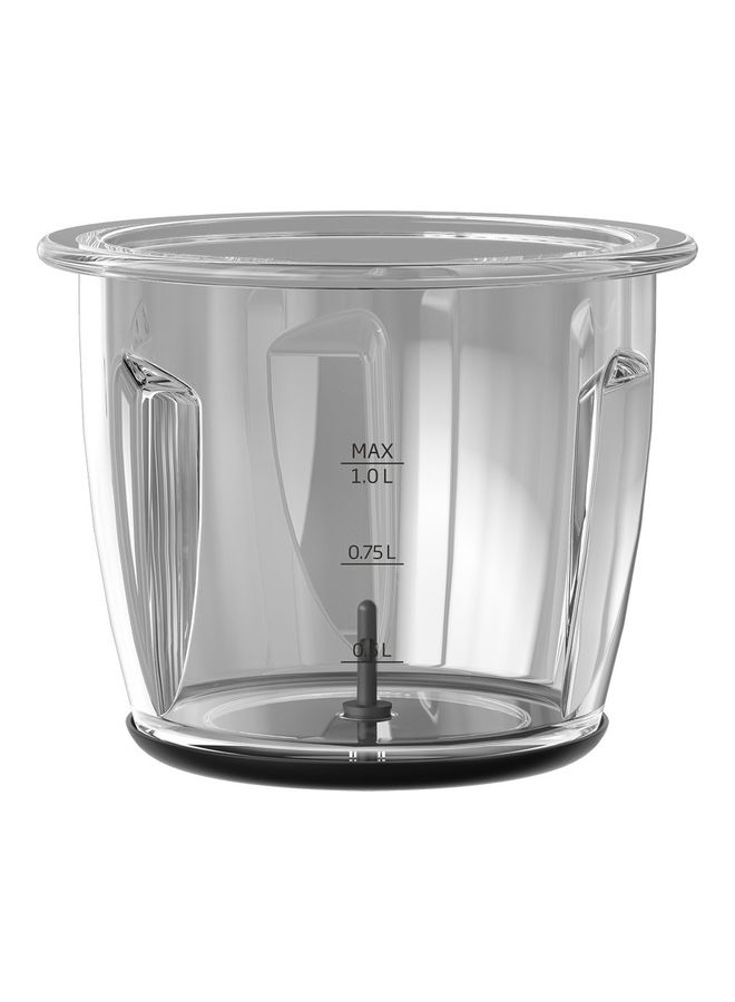 Beko - Food Chopper, Glass Bowl, Inox Housing, 2 speed settings, 2 blades​ 1 L 400 W CHG 81442 BX Black + Stainless Steel - Image 1