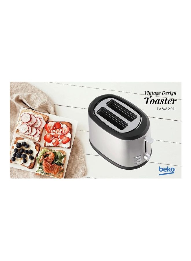 Toaster, 2 Slot, Defrost, Reheat, Cancel Function, 7 Browning level 850 W TAM6201I Stainless Steel - v1667637115/N53363488A_6