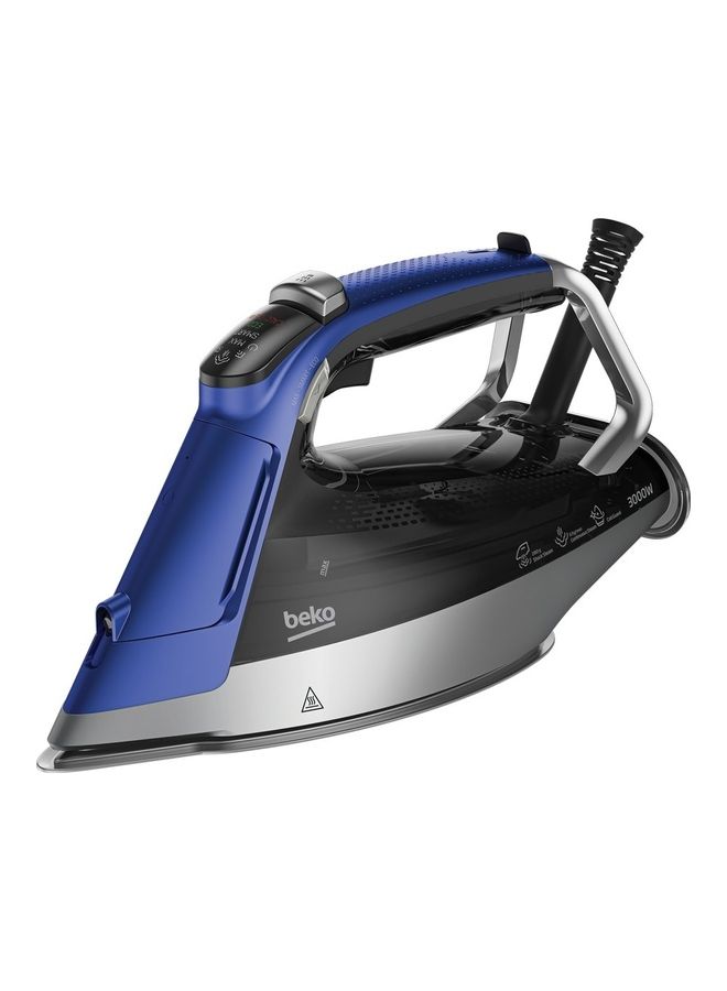 Beko - Steam Iron, Dragon Future Iron, SoftGlide Soleplate, Auto Shut-Off 350 ml 3000 W SPA9130B Blue - Image 1