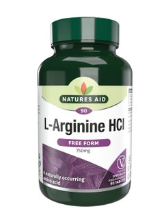 Natures Aid L-Arginine HCl 750mg - 90 Tablets  - Image 1
