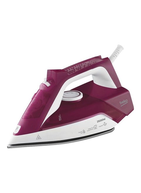 Steam Iron, Ceramic Coated Soleplate with Steam Pools, Auto Shut-Off 240 ml 2600 W SIM3126R Purple