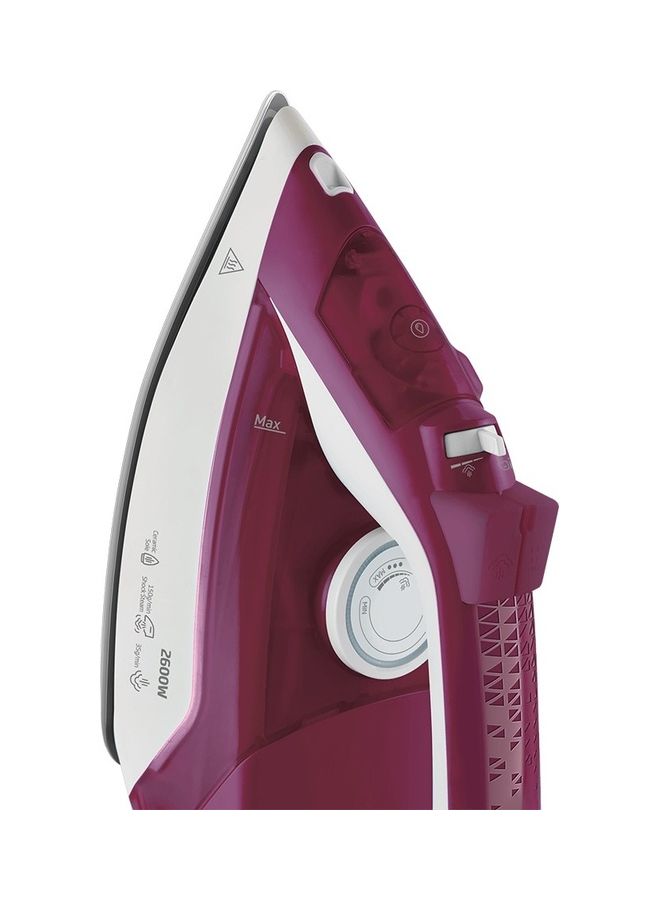 Beko Steam Iron, Ceramic Coated Soleplate with Steam Pools, Auto Shut-Off 240 ml 2600 W SIM3126R Purple  - Image 5