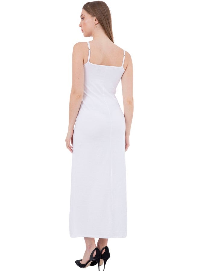 Carina Wear Cami Dress Long M4557 White  - Image 4