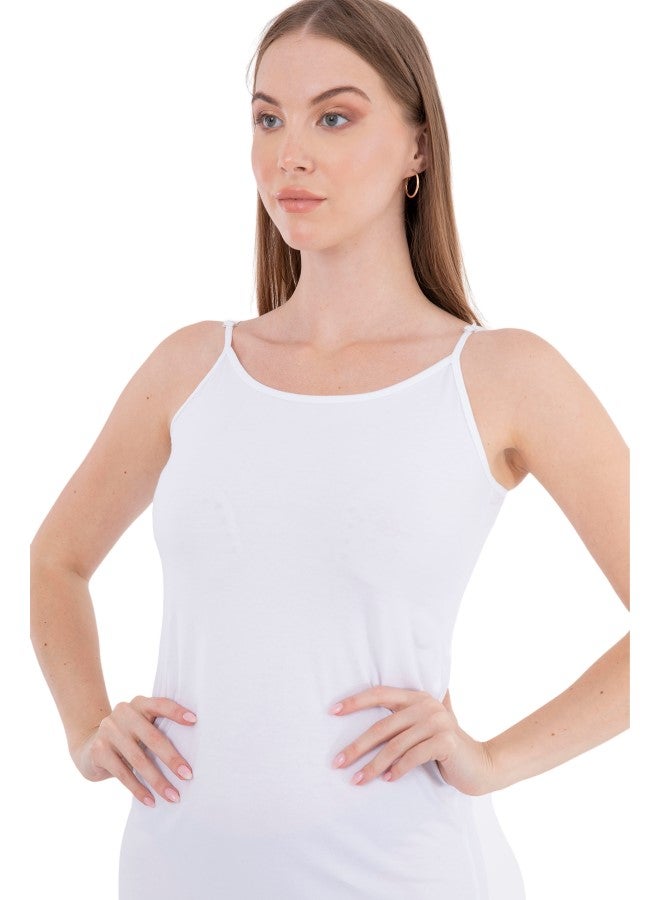 Carina Wear Cami Dress Long M4557 White  - Image 5