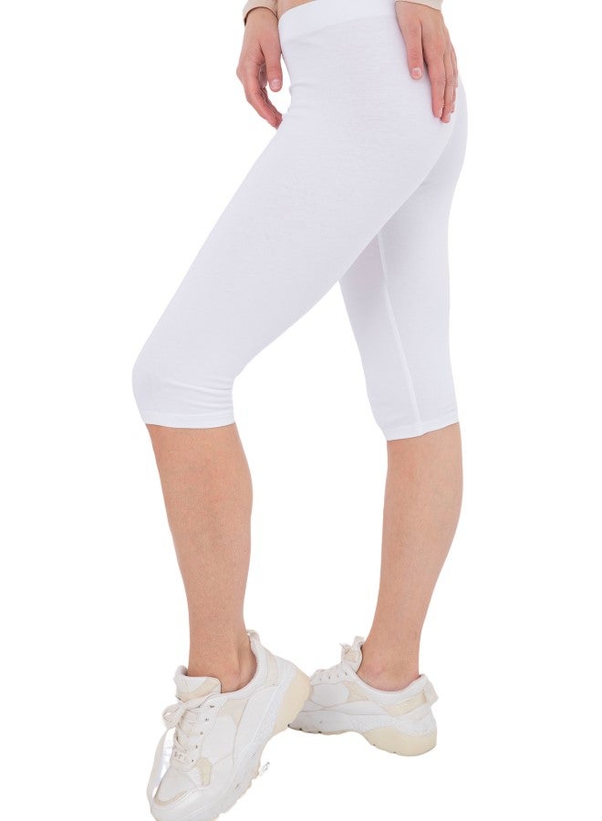 كارينا Carina Wear Capri Legging M4545-white white - Image 3