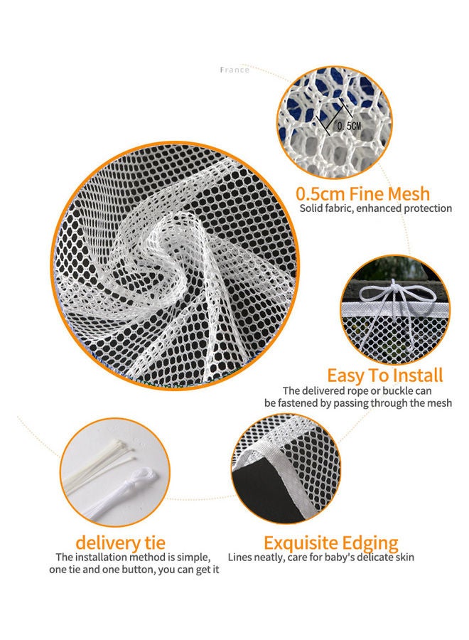 كيدل شبكة سلامة للأطفال للدرابزون ملائمة للشرفة ودرابزون باحة اللعب والدرج لحماية ألعاب الأطفال في الداخل والخارج - Image 3