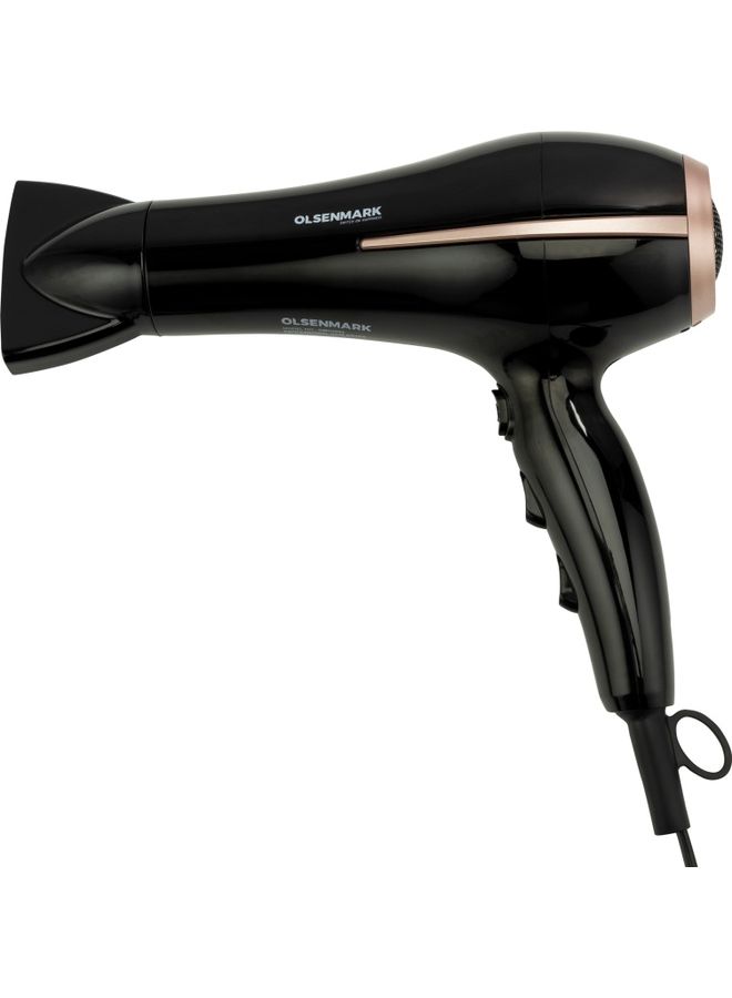 Olsenmark 2400 W Professional Hair Dryer With 1 Cool Function and 3 Level Heat Multicolour 300grams - Image 1