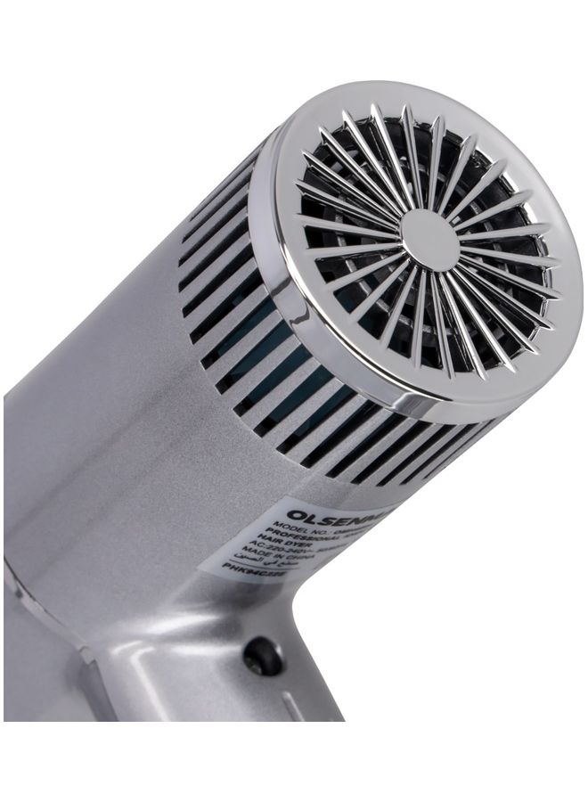 Olsenmark 1500 W Professional Iconic Hair DryerWith 1 Cool Function and 3 Level Temperature Silver 300grams - Image 3