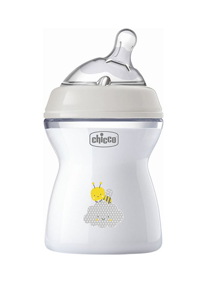 Chicco - Natural Feeling Bottle Silicone Medium Flow, 2+ Months, 250ml, Neutral - Image 1